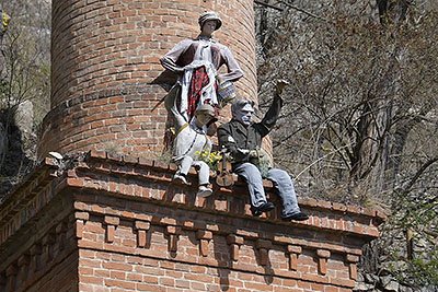 Znojmo: komín pod hradom, 27.3.2022 Znojmo
