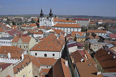 Znojmo: výhľad z radničnej veže, 27.3.2022 Znojmo