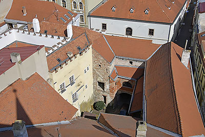 Znojmo: výhľad z radničnej veže, 27.3.2022 Znojmo