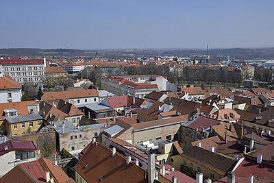 Znojmo: výhľad z radničnej veže, 27.3.2022 Znojmo