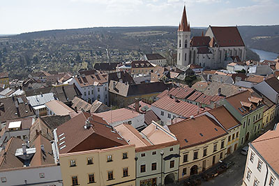 Znojmo: výhľad z radničnej veže, 27.3.2022 Znojmo