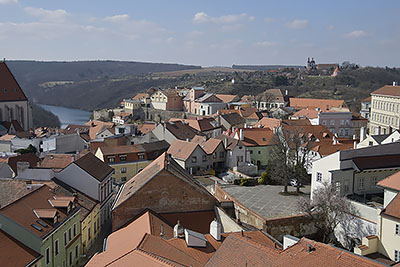 Znojmo: výhľad z radničnej veže, 27.3.2022 Znojmo