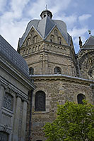 Aachen: Münsterplatz, Aachenský dóm, Aachener Dom, Hoher Dom zu Aachen, Aachener Münster, Aachener Marienkirche, 12.5.2023 Aachen