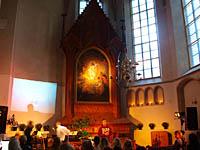 Tallinn: kostol sv. Olafa, 2.8.2013 Tallinn