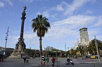 Barcelona: Mirador de Colom, pamätník Krištofa Kolumba, 12.3.2016 Barcelona