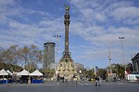 Barcelona: Mirador de Colom, pamätník Krištofa Kolumba, 12.3.2016 Barcelona
