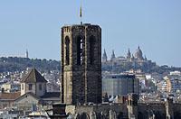 Barcelona: zvonica Basílica de Santa Maria del Pi, 12.3.2016 Barcelona