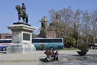Barcelona: L'estatua eqüestre del general Prim, 12.3.2016 Barcelona