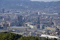 Barcelona: pohľad na mesto z Montjuic, 12.3.2016 Barcelona