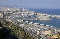 Barcelona: pohľad na Port Vell, 12.3.2016 Barcelona