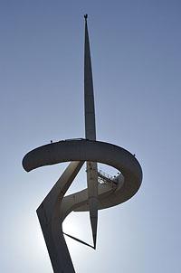 Barcelona: Torre de Comunicacions de Montjuic, alebo Torre Telefónica, 12.3.2016 Barcelona