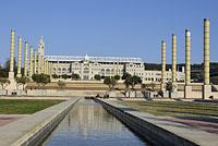 Barcelona: Olympijský park, Anella Olímpica, 12.3.2016 Barcelona