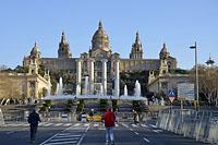 Barcelona: Palau Nacional, Avinguda de la Reina Maria Cristina, 12.3.2016 Barcelona