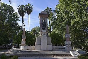 Córdoba: Monumento a Julio Romero de Torres, Jardines de la Agricultura, 17.4.2023 Córdoba