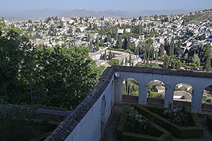 Granada: výhľad z Generalife, Sala Regia, 20.4.2023 Granada