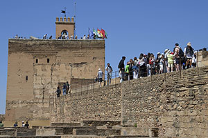 Granada: Alhambra, Alcazaba, Torre de la Vela, 20.4.2023 Granada