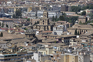 Granada: výhľad na mesto z Alhambry, 20.4.2023 Granada
