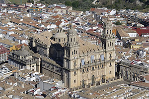 Jaén: výhľad z Castillo de Santa Catalina, Catedral de Jaén, 18.4.2023 Jaén