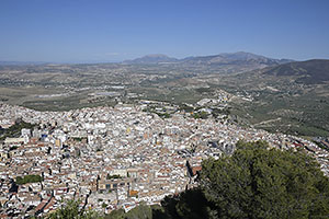 Jaén: výhľad z Castillo de Santa Catalina, 18.4.2023 Jaén