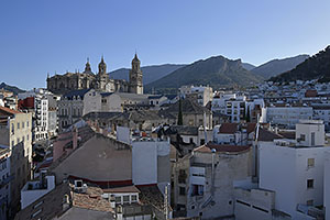Jaén: výhľad zo strechy hotela, Catedral de la Asunción de la Virgen de Jaén, 18.4.2023 Jaén
