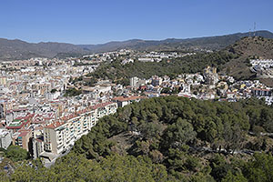 Málaga: výhľad z Castillo de Gibralfaro, 15.4.2023 Málaga