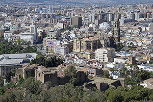 Málaga: výhľad z Castillo de Gibralfaro, 15.4.2023 Málaga