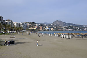 Málaga: Playa de La Malagueta, 21.4.2023 Málaga
