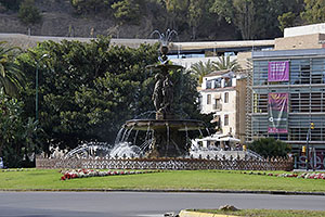 Málaga: Fuente de las Tres Gracias, Plaza General Torrijos, 21.4.2023 Málaga