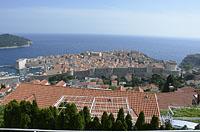 Dubrovnik: pohľad na mesto z Jadranskej magistrály, 5.6.2018 Dubrovnik