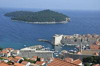 Dubrovnik: pohľad na mesto z Jadranskej magistrály, 5.6.2018 Dubrovnik