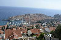 Dubrovnik: pohľad na mesto z Jadranskej magistrály, 5.6.2018 Dubrovnik