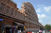 Jaipur: Hawa Mahal - Palác vetrov, 2.3.2015 Jaipur