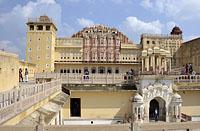 Jaipur: Hawa Mahal - Palác vetrov, 2.3.2015 Jaipur
