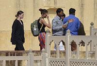 Jaipur: Hawa Mahal - Palác vetrov, 2.3.2015 Jaipur