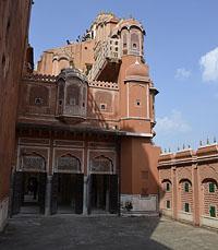 Jaipur: Hawa Mahal - Palác vetrov, 2.3.2015 Jaipur