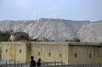 Jaipur: pohľad na mesto z Hawa Mahal, 2.3.2015 Jaipur