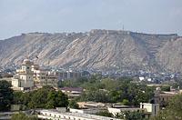 Jaipur: pohľad na mesto z Hawa Mahal, 2.3.2015 Jaipur