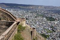 Jaipur: pohľad na mesto z Nahargarh Fort, 3.3.2015 Jaipur