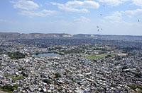 Jaipur: pohľad na mesto z Nahargarh Fort, 3.3.2015 Jaipur