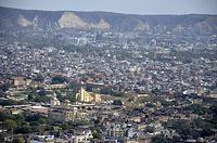 Jaipur: pohľad na mesto z Nahargarh Fort, 3.3.2015 Jaipur
