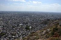 Jaipur: pohľad na mesto z Nahargarh Fort, 3.3.2015 Jaipur