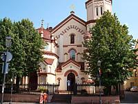 Vilnius: ortodoxný kostol sv. Mikuláša (tento aj druhý kostol sv. Mikuláša sú najstaršie svojho druhu vo Vilniuse), 7.8.2013 Vilnius