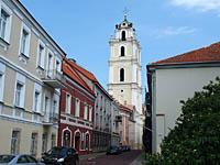 Vilnius: univerzitná zvonica pri kostole sv. Jána, Šv. Jonu varpine, 7.8.2013 Vilnius