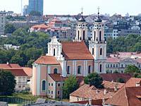 Vilnius: pohľad zo zvonice na kostol sv. Kataríny, 7.8.2013 Vilnius
