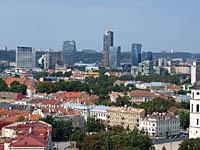 Vilnius: pohľad zo zvonice, 7.8.2013 Vilnius