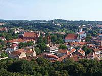Vilnius: pohľad z Gediminovej veže horného hradu, 7.8.2013 Vilnius