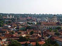 Vilnius: pohľad z Gediminovej veže horného hradu, 7.8.2013 Vilnius