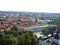 Vilnius: pohľad z Gediminovej veže horného hradu, 7.8.2013 Vilnius