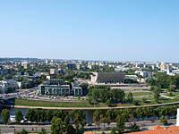 Vilnius: pohľad z Gediminovej veže horného hradu, 7.8.2013 Vilnius