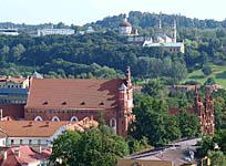 Vilnius: pohľad z Gediminovej veže horného hradu, 7.8.2013 Vilnius